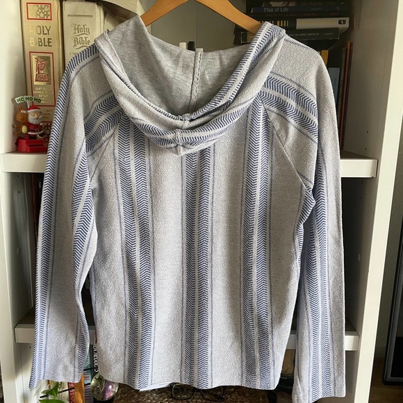 Brooklyn Cloth Boho Hooded Pullover Blue and Gray Size S - Picture 2 of 9